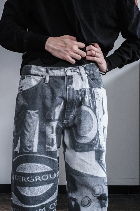 The DUFFER N NEPHEWS/Picture Print Denim Pants