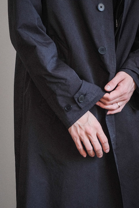 SCYE BASICS/High Density Mil Cloth Balmacaan Coat