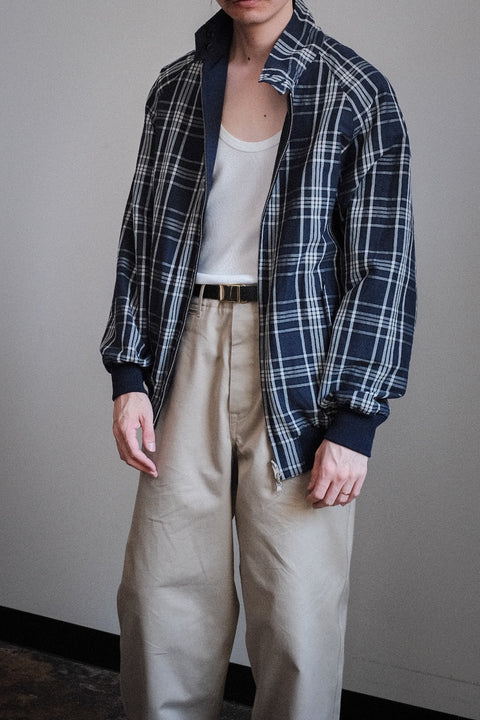 Scye/Cotton Linen Plaid Harrington Jacket