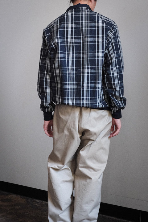 Scye/Cotton Linen Plaid Harrington Jacket