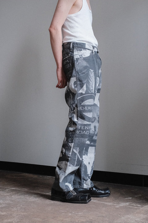 The DUFFER N NEPHEWS/Picture Print Denim Pants