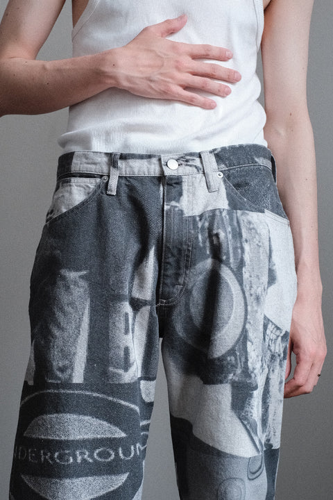 The DUFFER N NEPHEWS/Picture Print Denim Pants