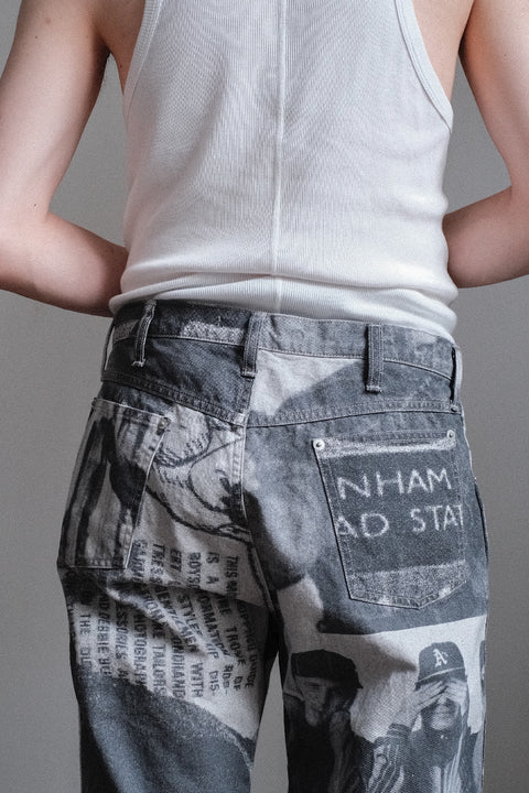The DUFFER N NEPHEWS/Picture Print Denim Pants