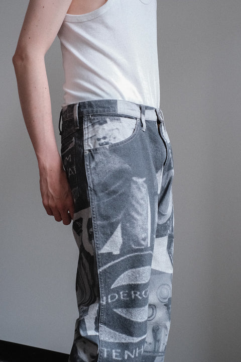 The DUFFER N NEPHEWS/Picture Print Denim Pants