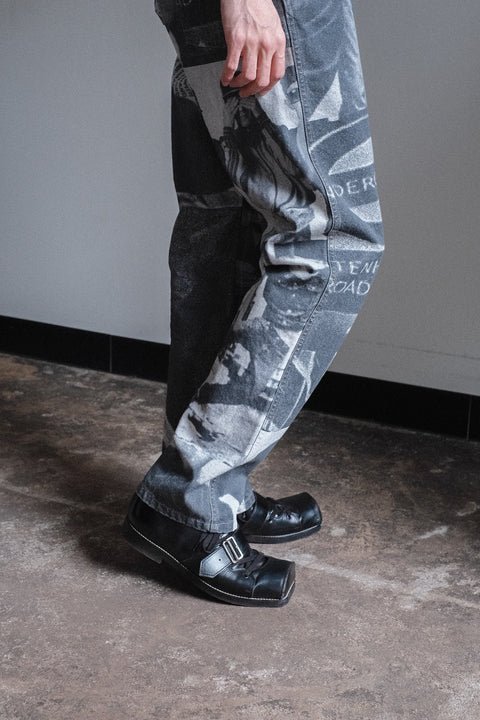 The DUFFER N NEPHEWS/Picture Print Denim Pants