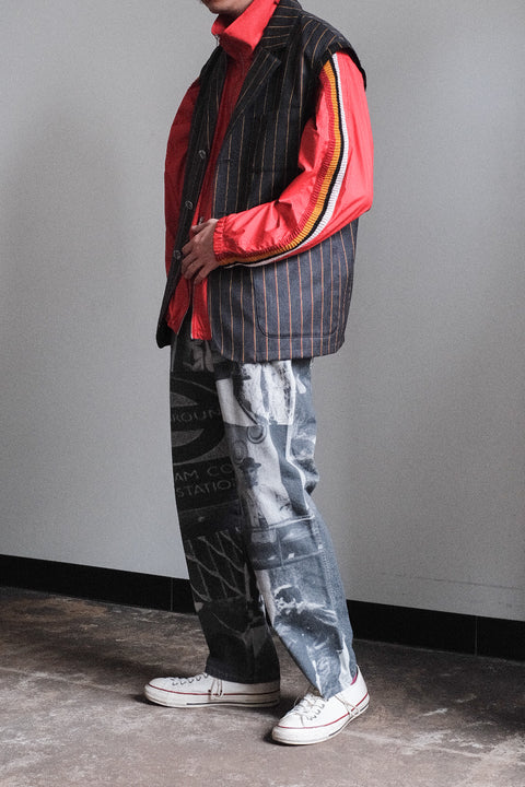 The DUFFER N NEPHEWS/Picture Print Denim Pants