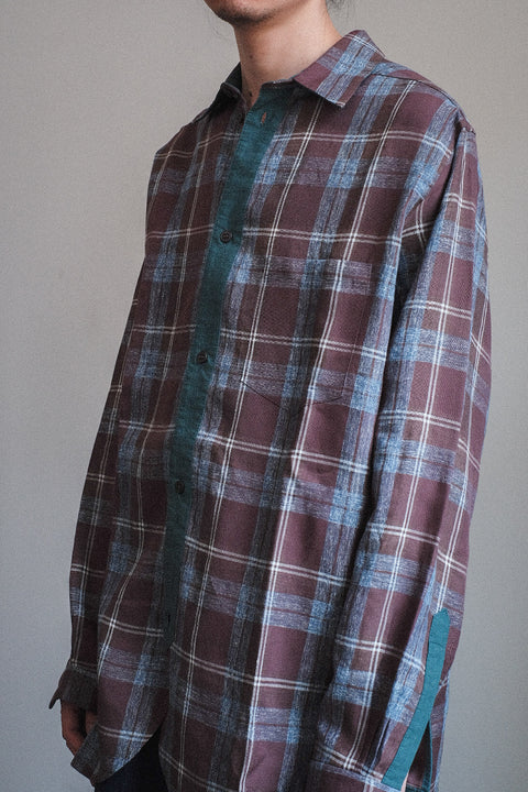 FRANK LEDER/Rare Czech Vintage Cotton Linen Old Style Shirt