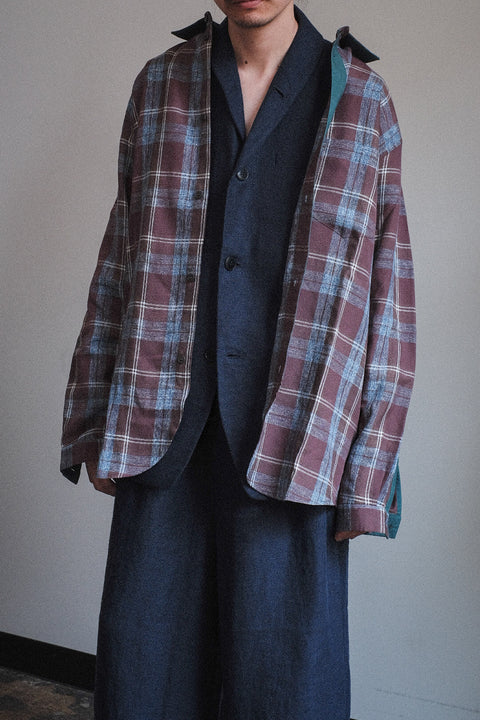 FRANK LEDER/Fabric Washed Linen Sleeveless Blazer