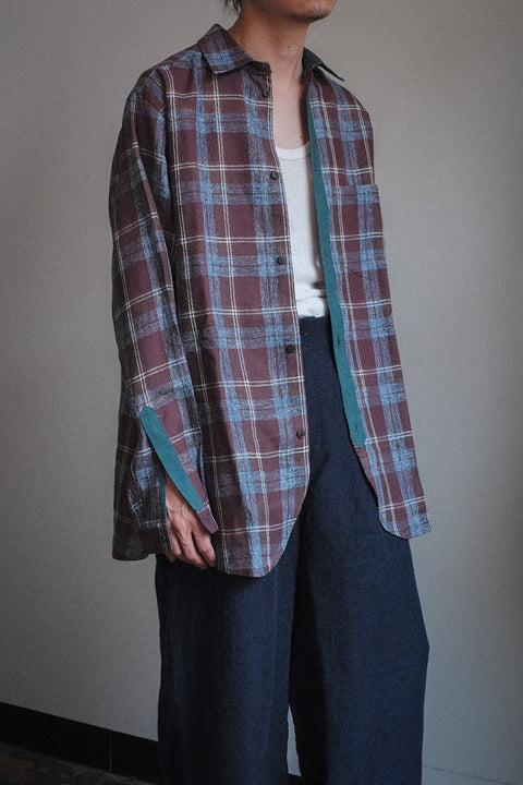 FRANK LEDER/Rare Czech Vintage Cotton Linen Old Style Shirt