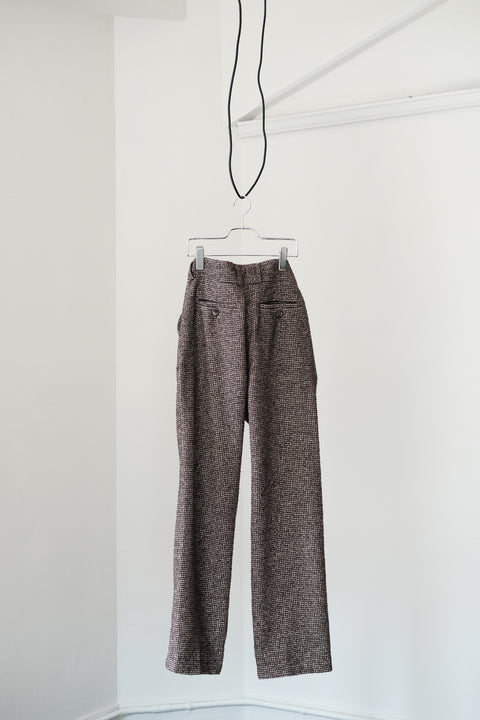 FRANK LEDER/Brown Waffled Wool Trousers
