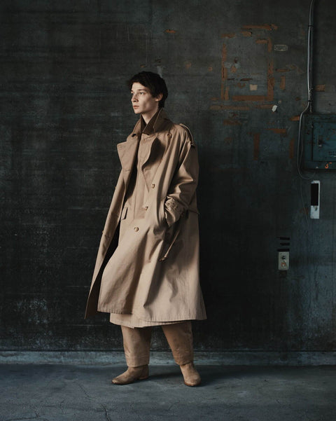 SCYE BASICS/Finx Cotton Gaberdine Trench Coat