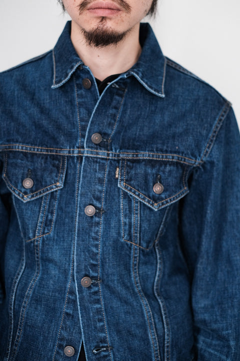 SCYE BASICS/Selvedge Denim Used Wash Trucker Jacket 3