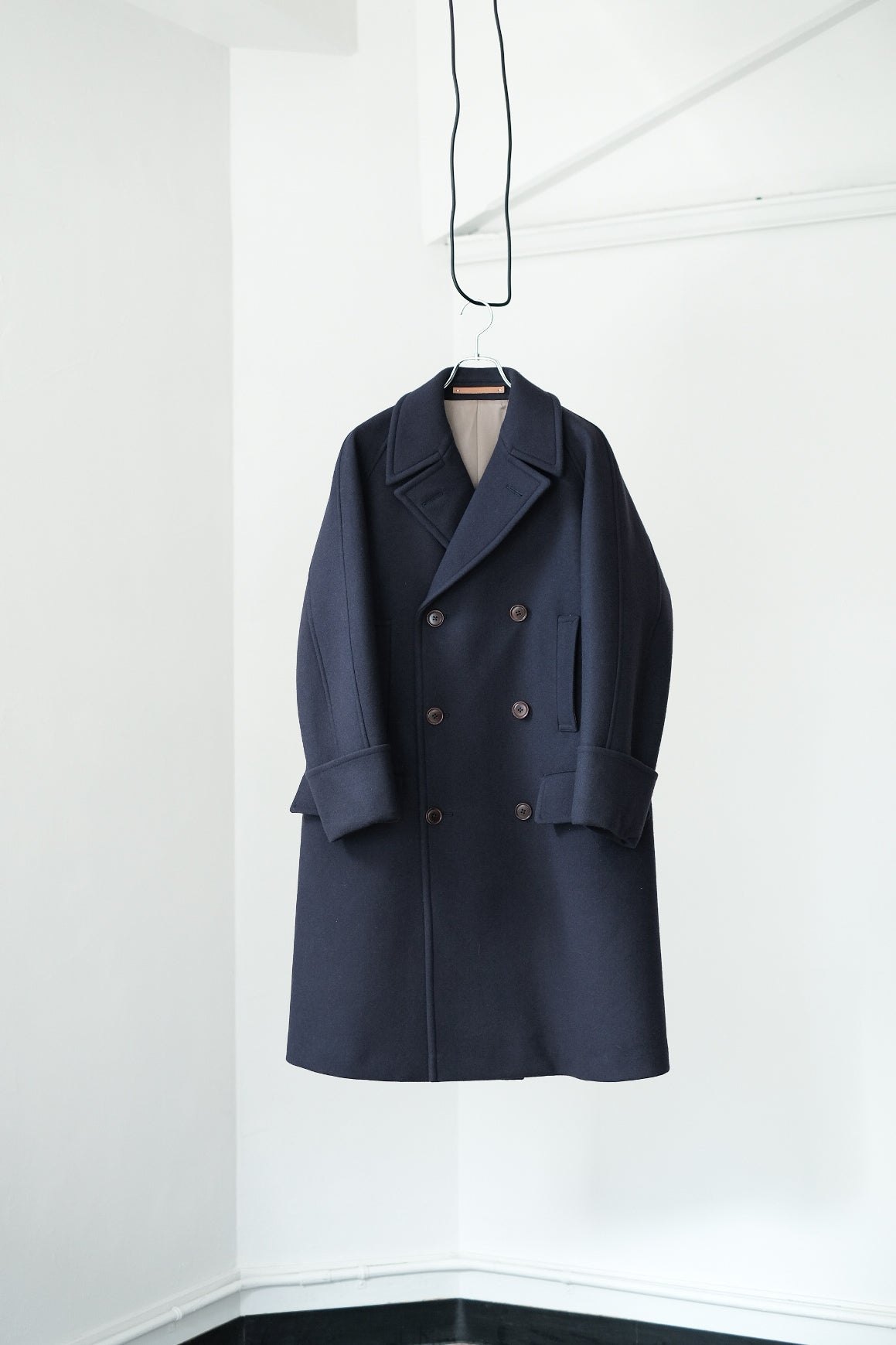 SCYE BASICS/Super 140 Wool Melton D.B Overcoat – 3CMA