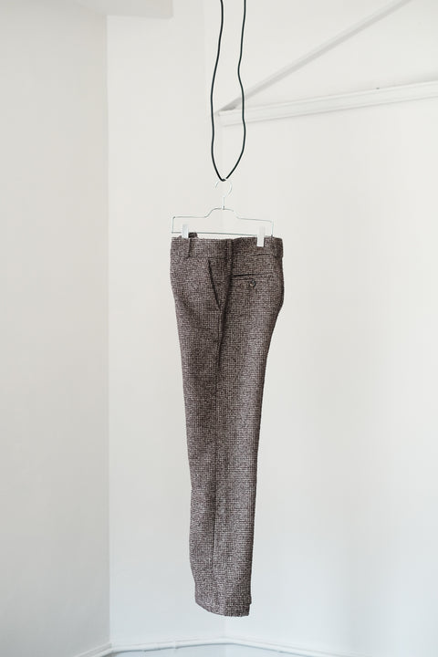 FRANK LEDER/Brown Waffled Wool Trousers