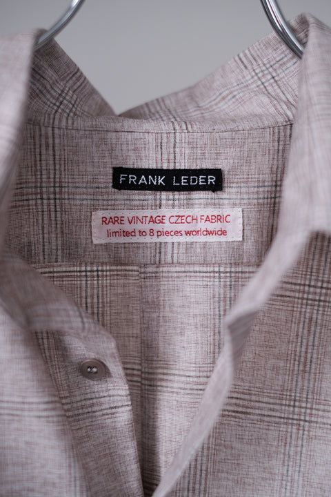 FRANK LEDER/Rare Czech Vintage Cotton Linen Plain Shirt