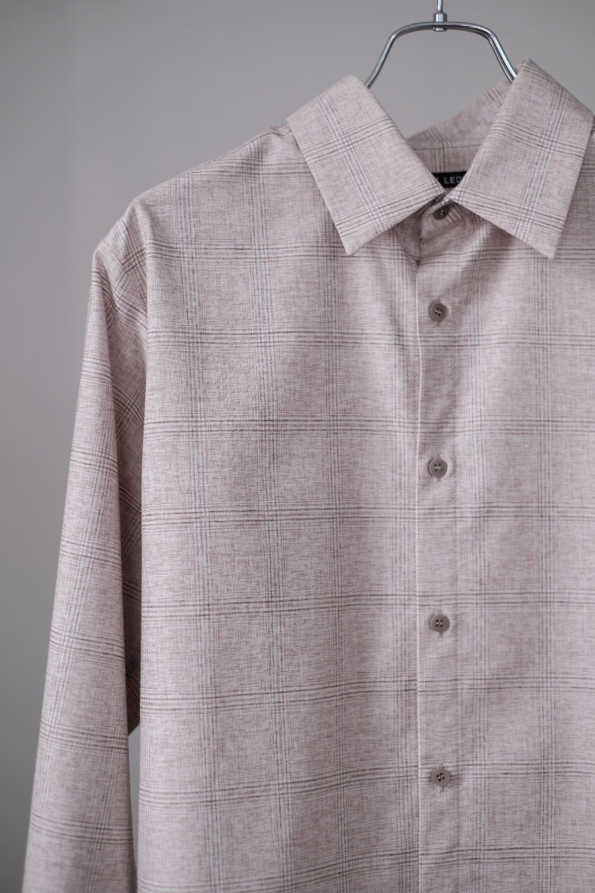 FRANK LEDER/Rare Czech Vintage Cotton Linen Plain Shirt