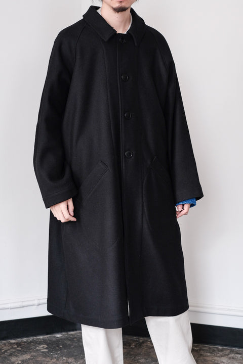 FRANK LEDER/Black Wool Coat