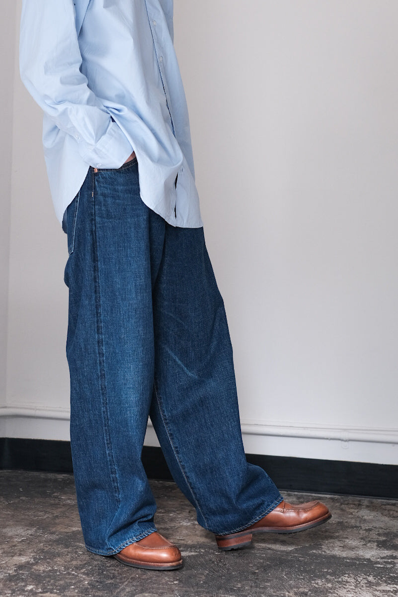 SCYE BASICS/Selvedge Denim Used Wash Wide Leg Jeans