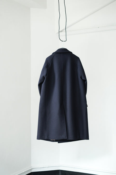 SCYE BASICS/Super 140 Wool Melton D.B Overcoat