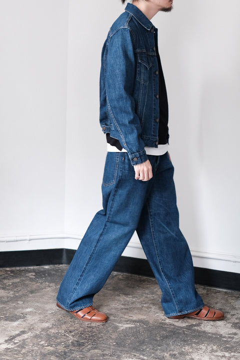 SCYE BASICS/Selvedge Denim Used Wash Trucker Jacket 3