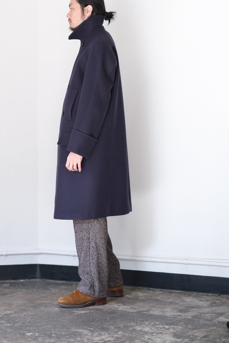 SCYE BASICS/Super 140 Wool Melton D.B Overcoat – 3CMA