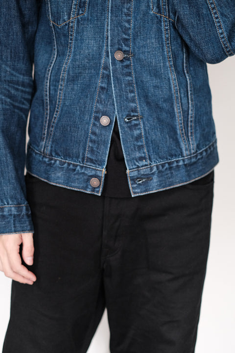 SCYE BASICS/Selvedge Denim Used Wash Trucker Jacket 3