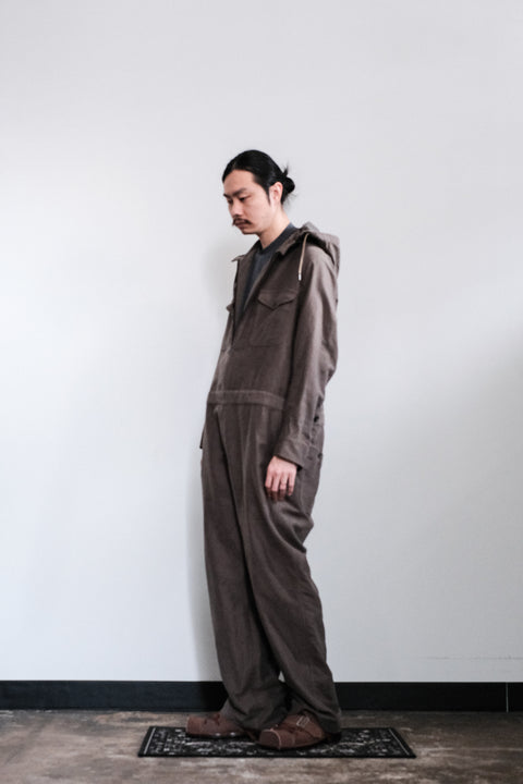 Scye/Cotton Moleskin Detachable Hood Jumpsuits
