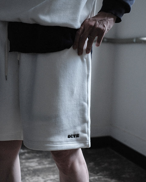 SCYE BASICS/Tubelar Loop Back Terry Logo Sweat Shorts