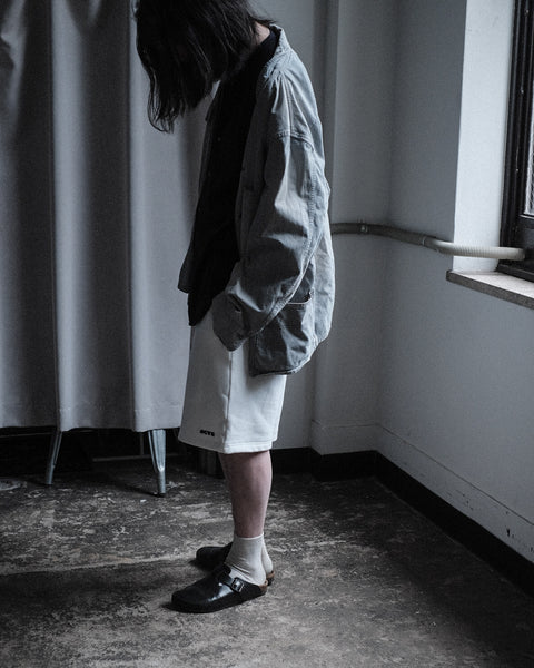 SCYE BASICS/Tubelar Loop Back Terry Logo Sweat Shorts