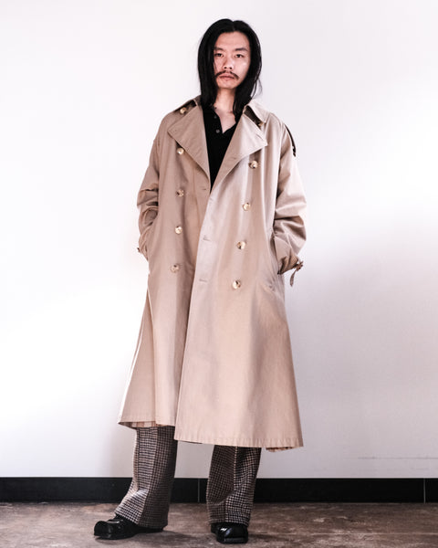 SCYE BASICS/Finx Cotton Gaberdine Trench Coat