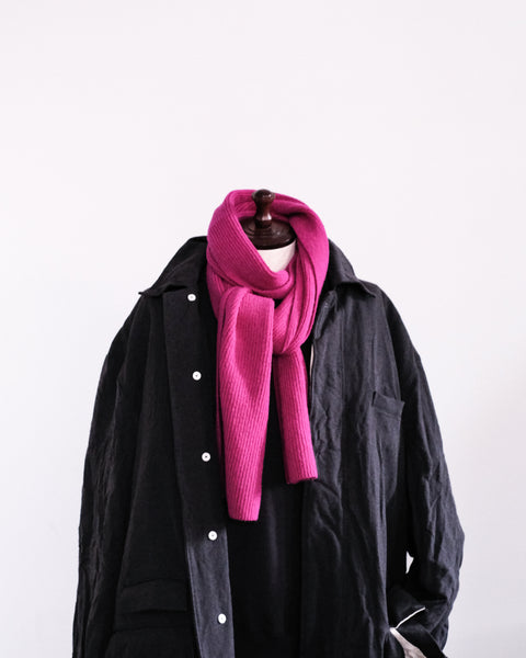 GREEN THOMAS/Ribbed Scarf