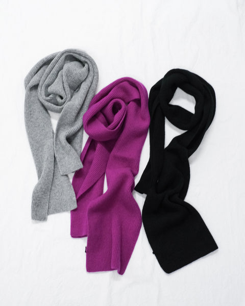 GREEN THOMAS/Ribbed Scarf