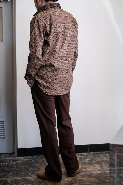 FRANK LEDER/Two Sided Brown Wool Shirt