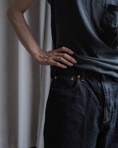 The DUFFER N NEPHEWS/Wide Tapered Denim Pants