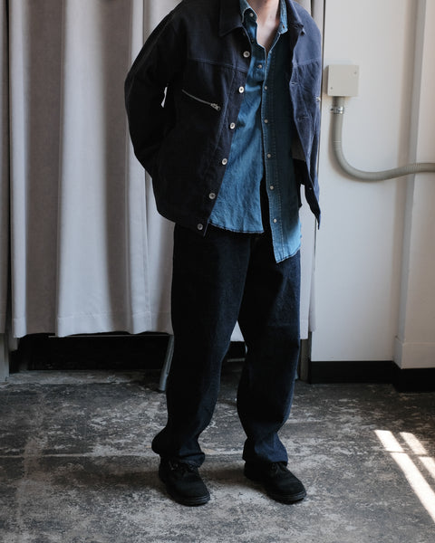 The DUFFER N NEPHEWS/Wide Tapered Denim Pants