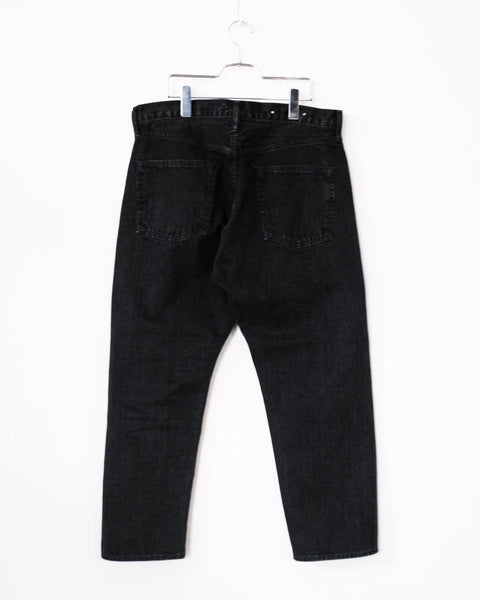 SCYE BASICS/Selvage Black Denim Loose Fit Straight Jeans