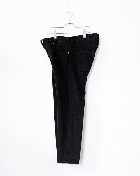 SCYE BASICS/Selvage Black Denim Loose Fit Straight Jeans