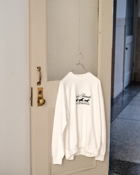 STUDIO ANIMALS/Running Horse Embroidered Sweat Shirt