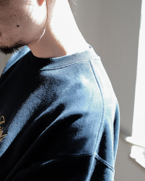 STUDIO ANIMALS/Running Horse Embroidered Sweat Shirt