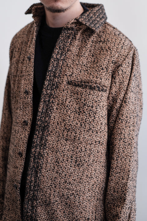 FRANK LEDER/Two Sided Brown Wool Shirt