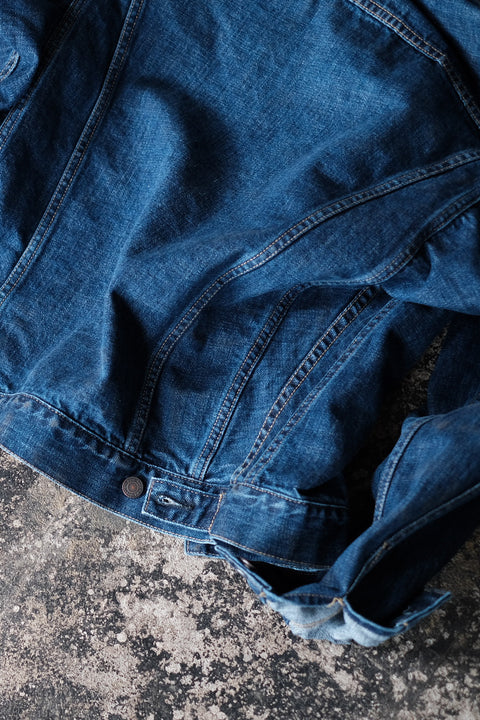 SCYE BASICS/Selvedge Denim Used Wash Trucker Jacket 3