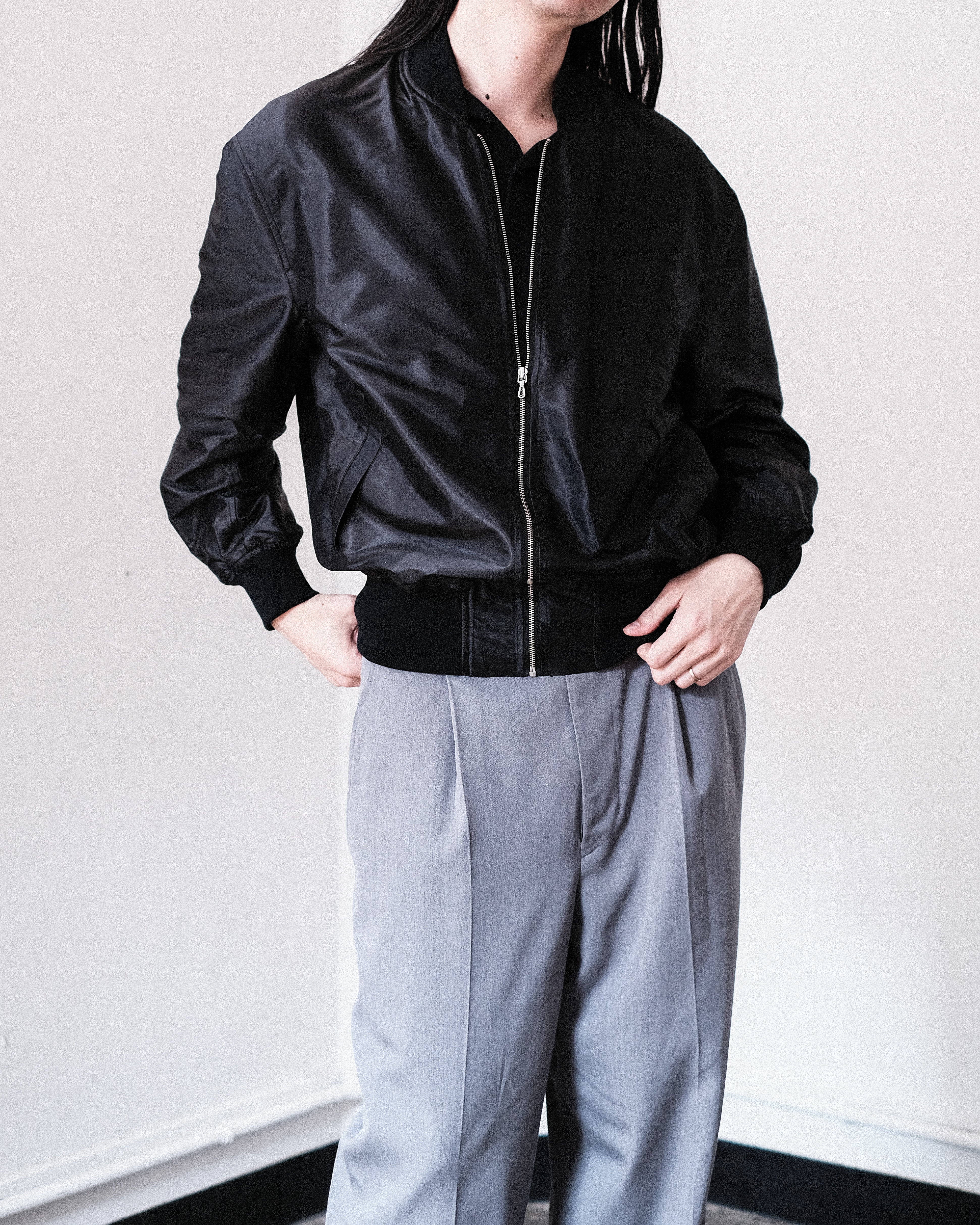 Scye サイ Nylon Cotton Bomber Jacket Scye（サイ） 【P10倍】Scye / サイ ベーシックス ： Silk Nylon
