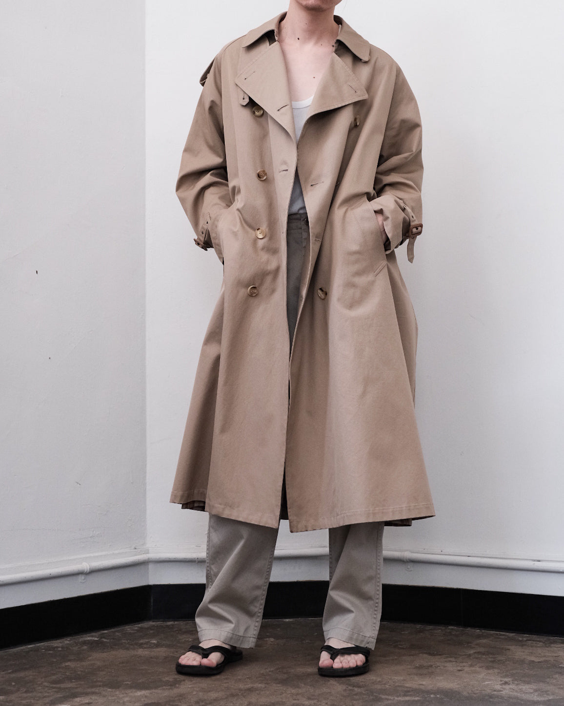 SCYE BASICS/Finx Cotton Gaberdine Trench Coat – 3CMA