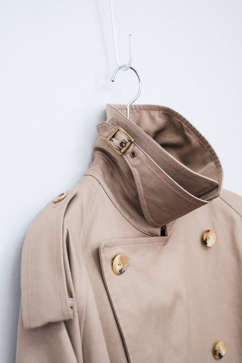 SCYE BASICS/Finx Cotton Gaberdine Trench Coat