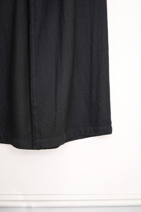 suzusan/Wool Cashmere Herringbone Drawstring Wide Pants tesuji shibori "Fragment"