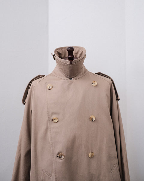 SCYE BASICS/Finx Cotton Gaberdine Trench Coat