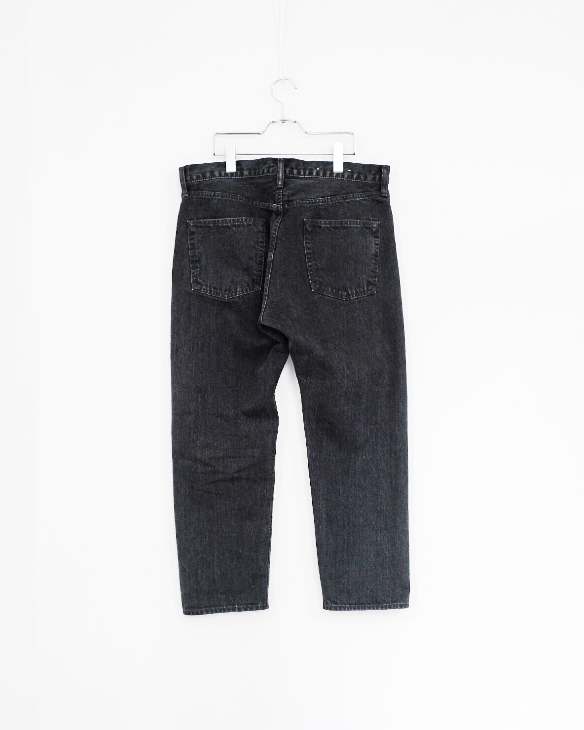 SCYE BASICS/Selvage Black Denim Loose Fit Straight Jeans – 3CMA