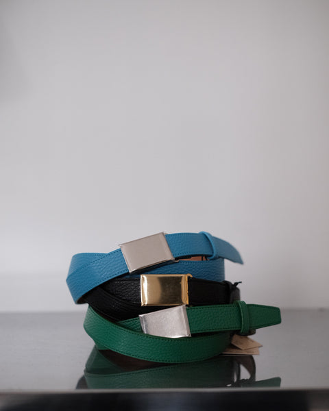 Scye/Shrink Leather Box Buckle Belt