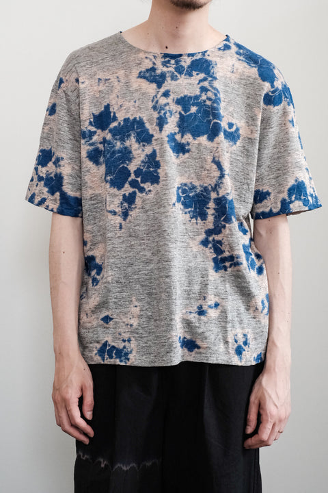suzusan/Linen jersey Short Sleeve T-Shirt Madara Shibori
