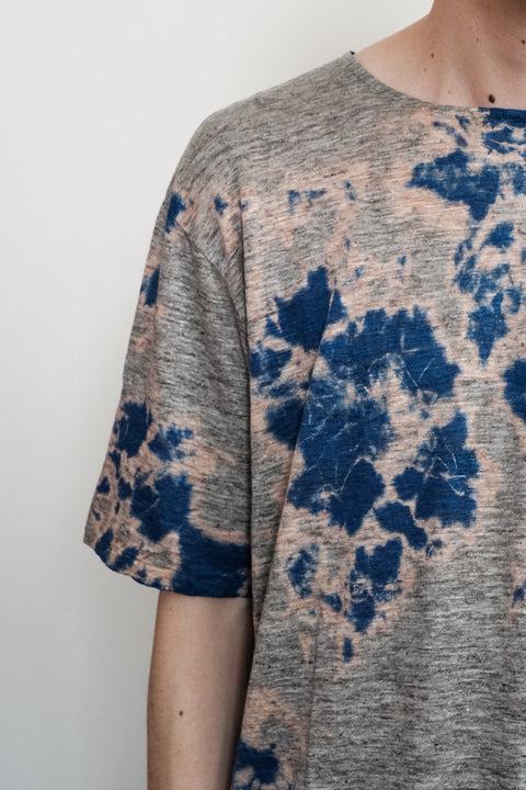 suzusan/Linen jersey Short Sleeve T-Shirt Madara Shibori